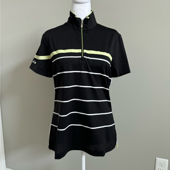 Nivo Black and White Polo Jersey with Zipper - Picture 1 of 7
